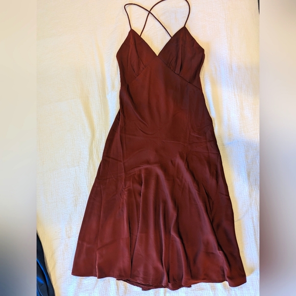 NWT Asymmetrical Slip Dress, Spaghetti Strap - Picture 2 of 6